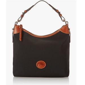 Dooney & Bourke NEW large Erica black nylon hobo bag